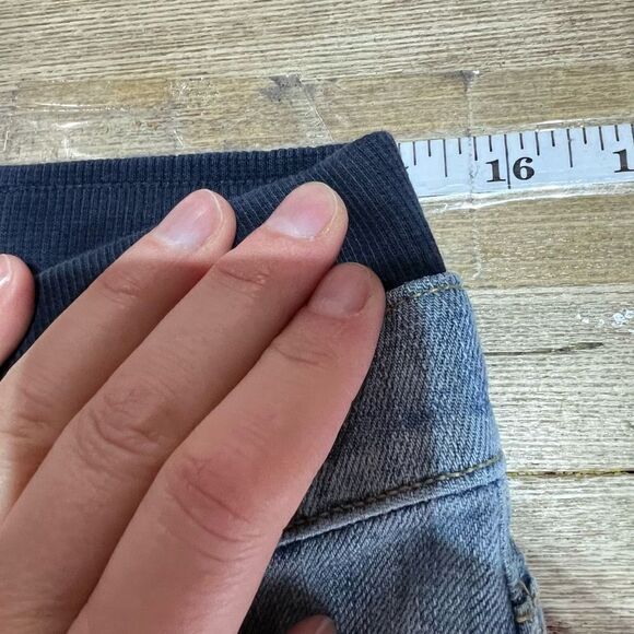 Old Navy Maternity Skinny Flare Low Rise Med Wash Blue Denim Jeans Size 1 XS 90s - Picture 7 of 10
